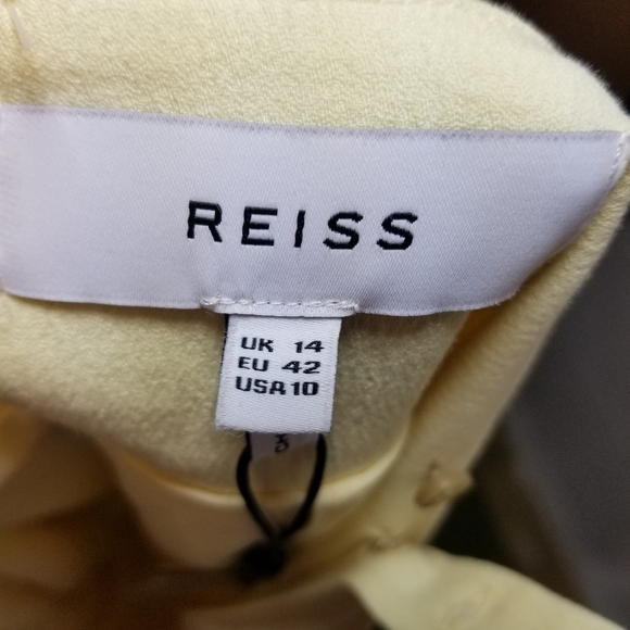 Reiss Vita yellow sleeveless button through midi dress - Picture 7 of 9